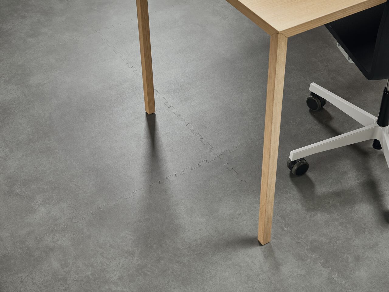 Natural Concrete | Forbo Allura Puzzle 96x96cm adhesive free heavy duty luxury vinyl tiles