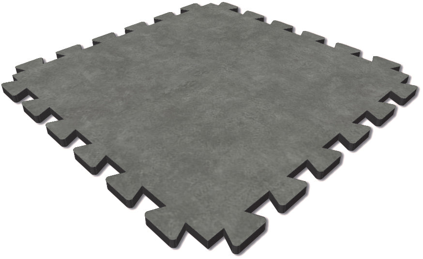 Natural Concrete | Forbo Allura Puzzle 96x96cm adhesive free heavy duty luxury vinyl tiles